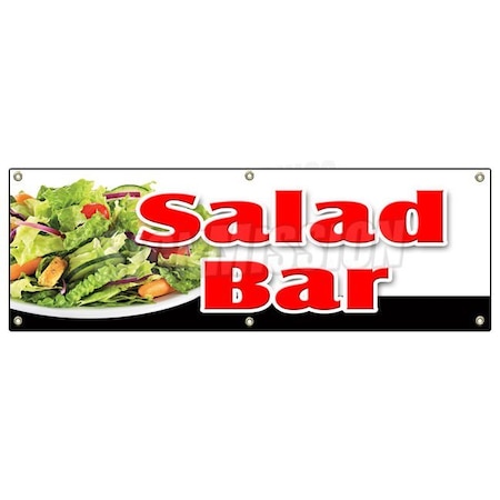 Signmission SALAD BAR BANNER SIGN dressing restaurant buffet salad vegetables B-72 Salad Bar